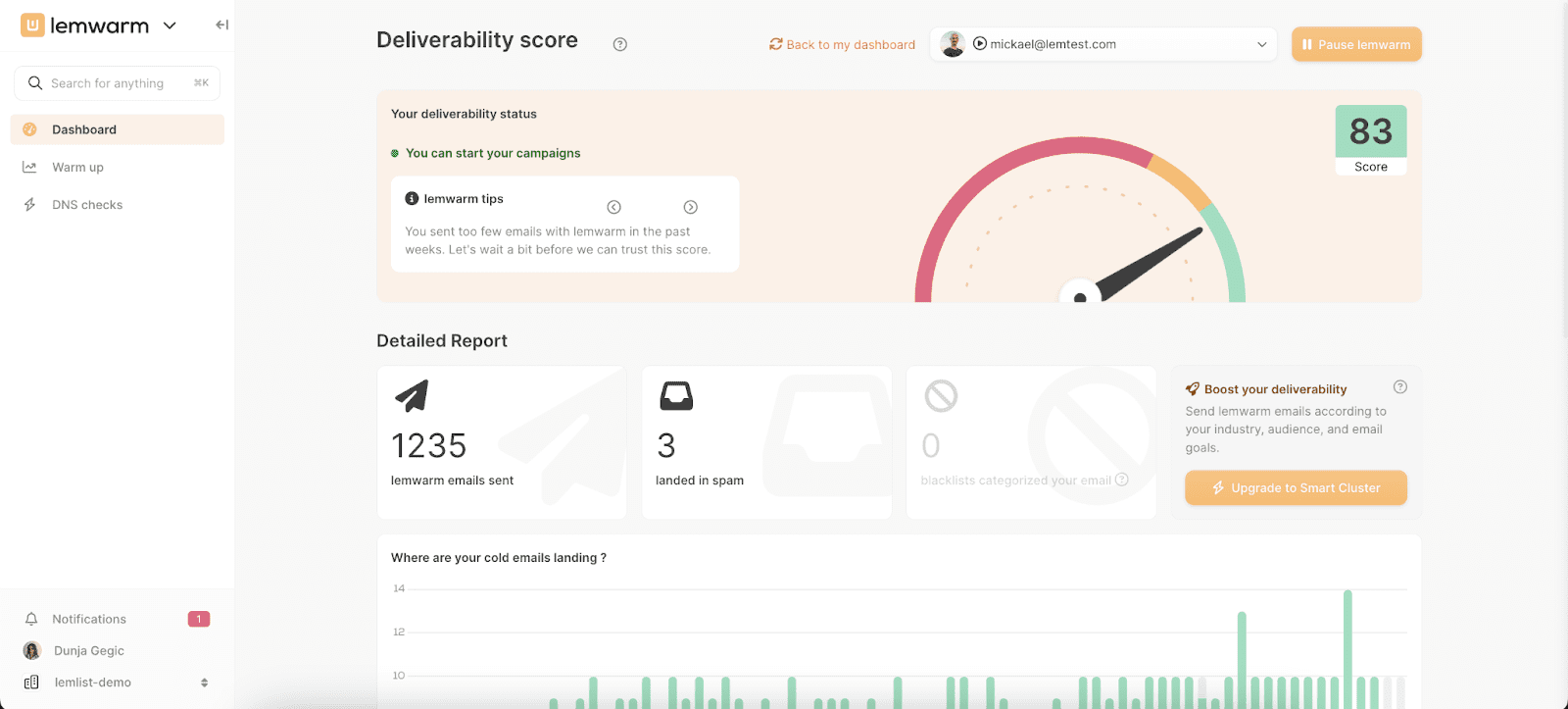 email warm-up tool lemwarm