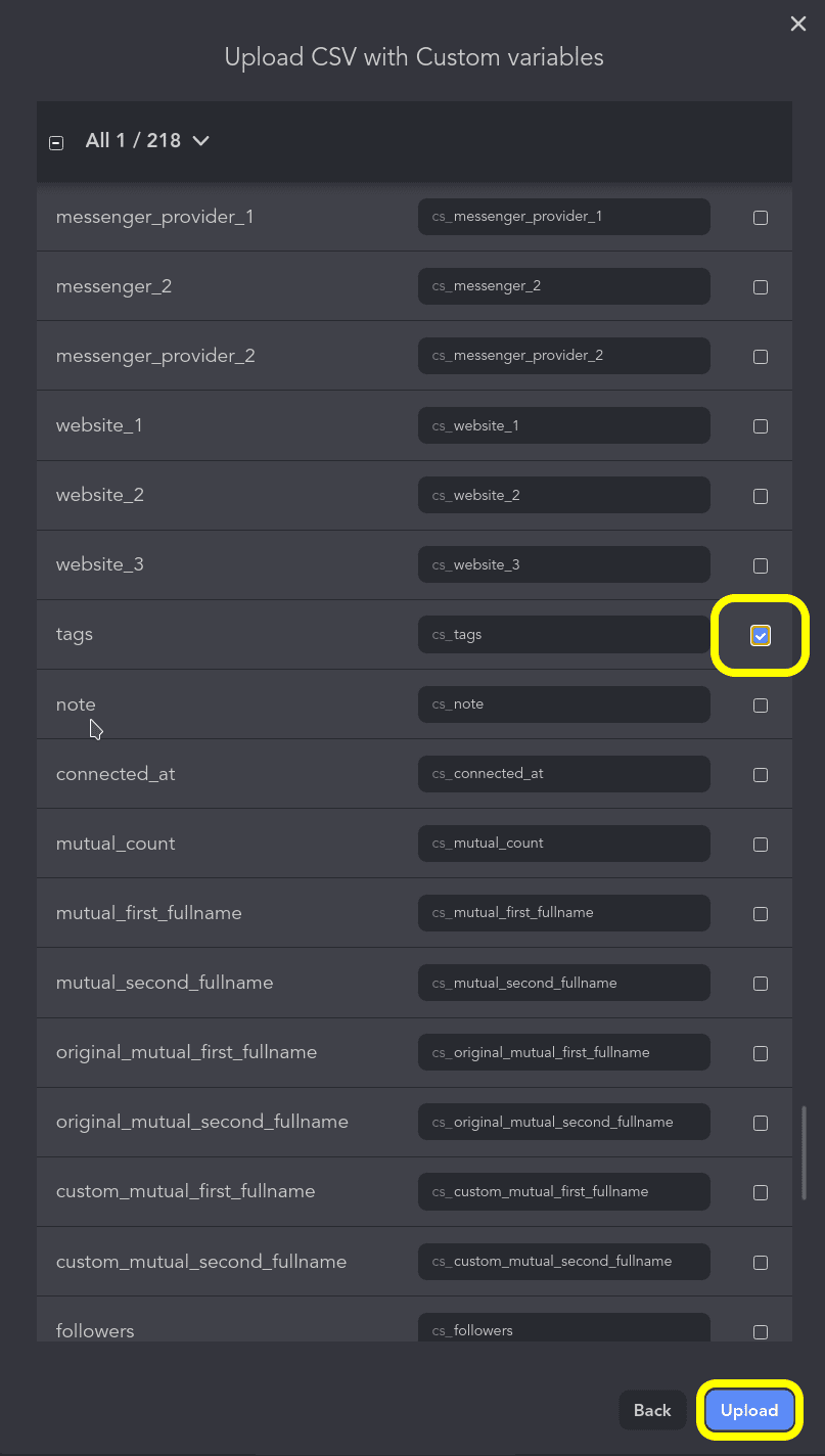 Linked Helper personalization variables