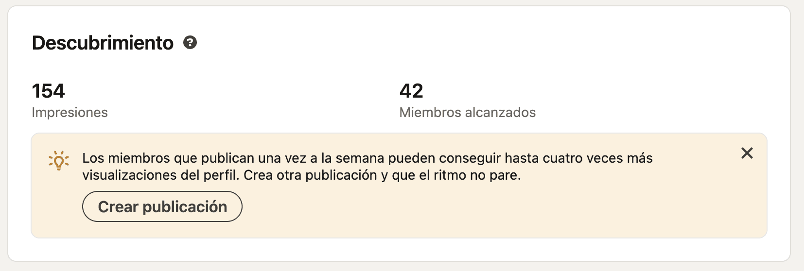 Métricas de visibilidad en LinkedIn