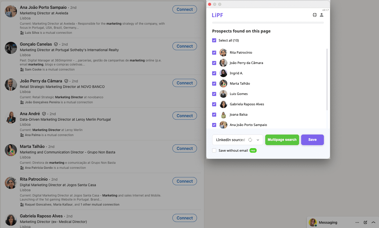 Extensión buscador de emails de LinkedIn