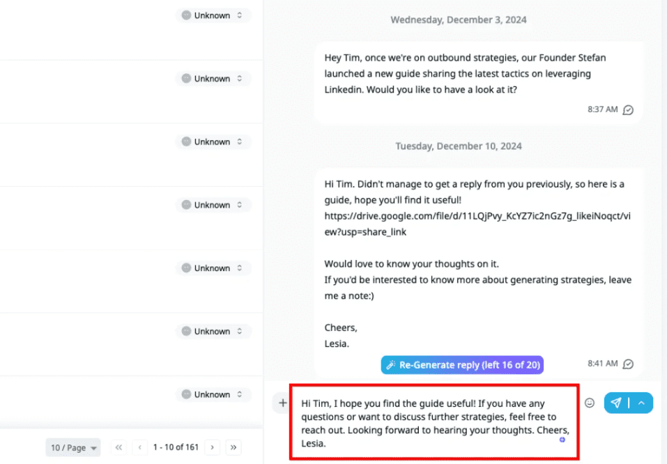 AI-powered Expandi features for reply management