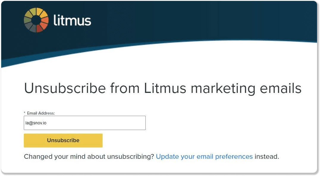 Confirmación de opt out