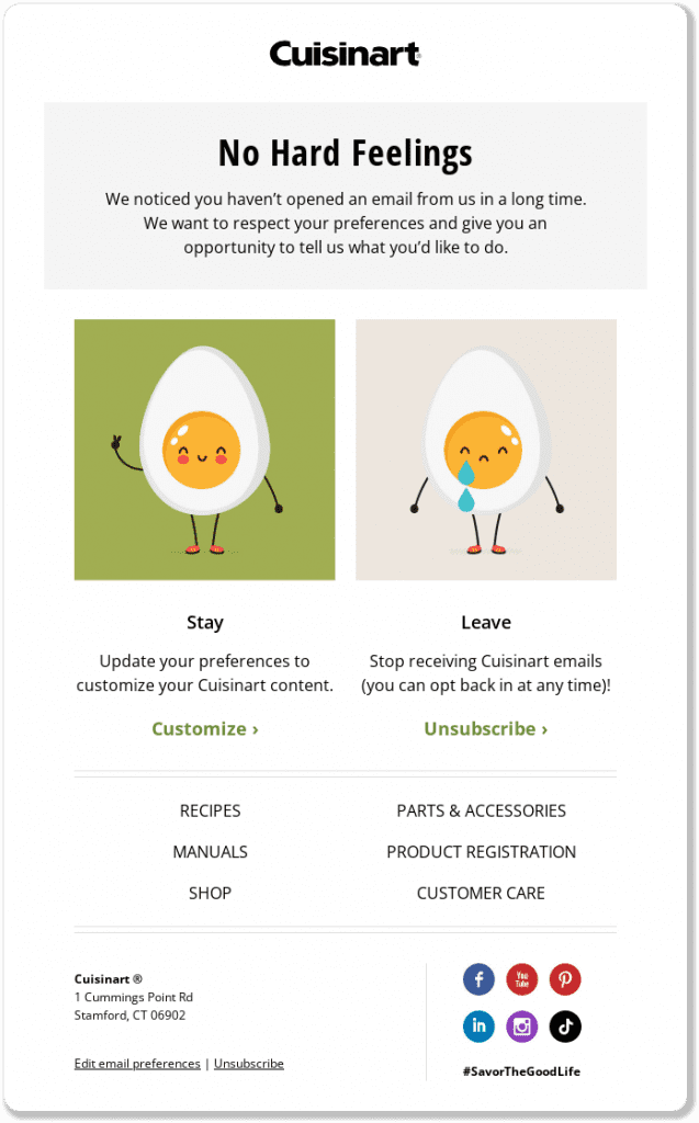 Email de actualización de preferencias de usuario