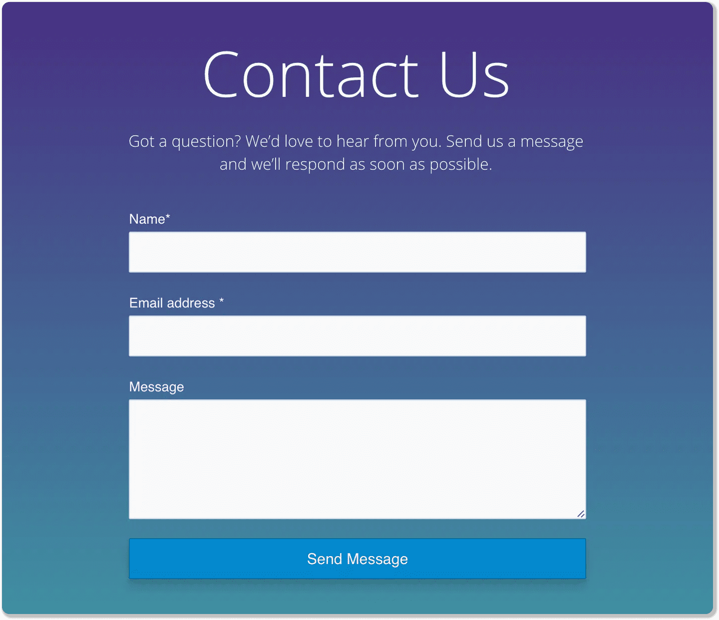 Formulario Op-in de contacto