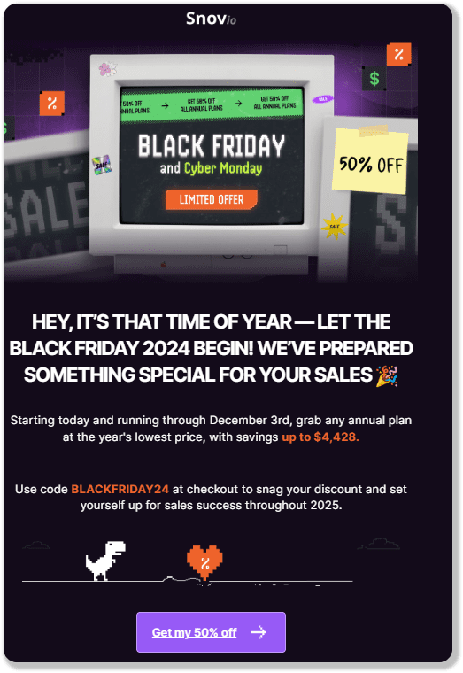 Ejemplo de email promocional