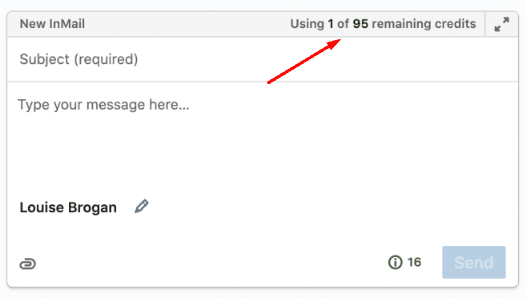 Sistema de créditos en Sales Navigator