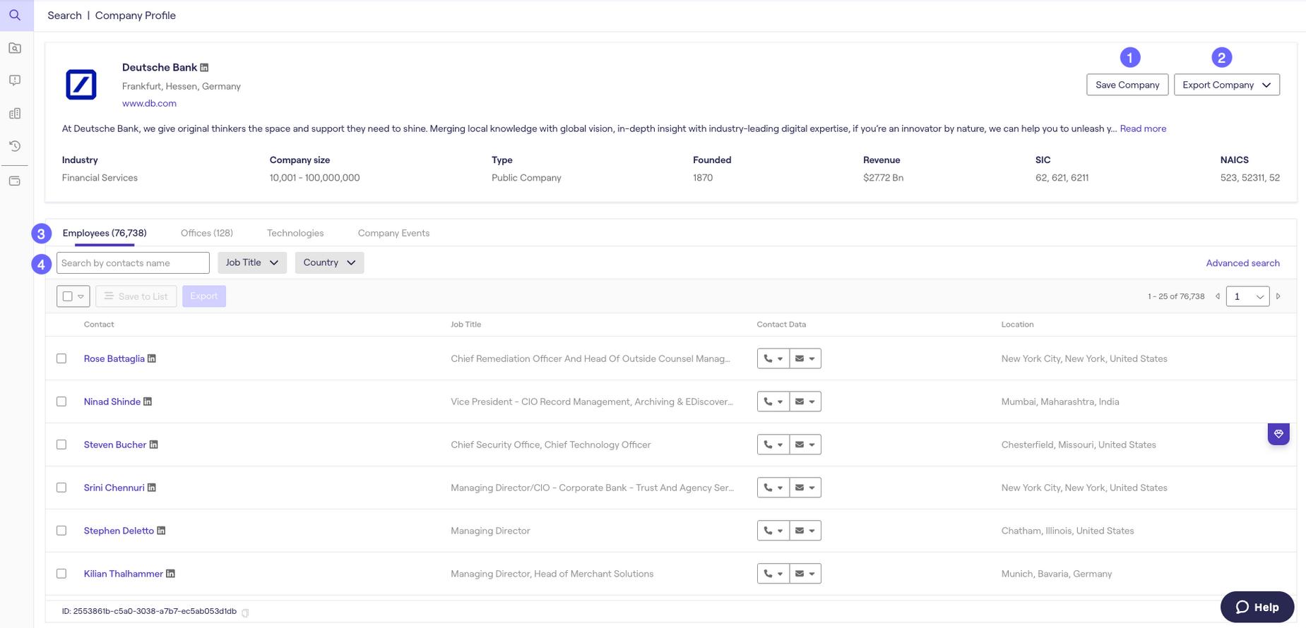 Search result from the Cognism prospecting database - Company profile