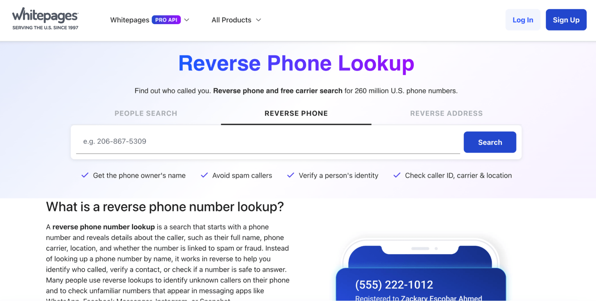 reverse phone lookup