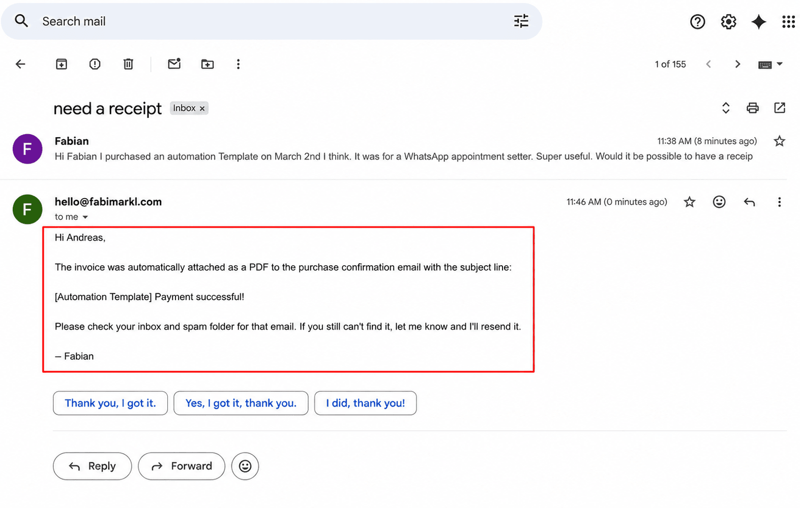 How to send emails from Claude Cowork automatically - AI-generated and sent reply in the Sent folder