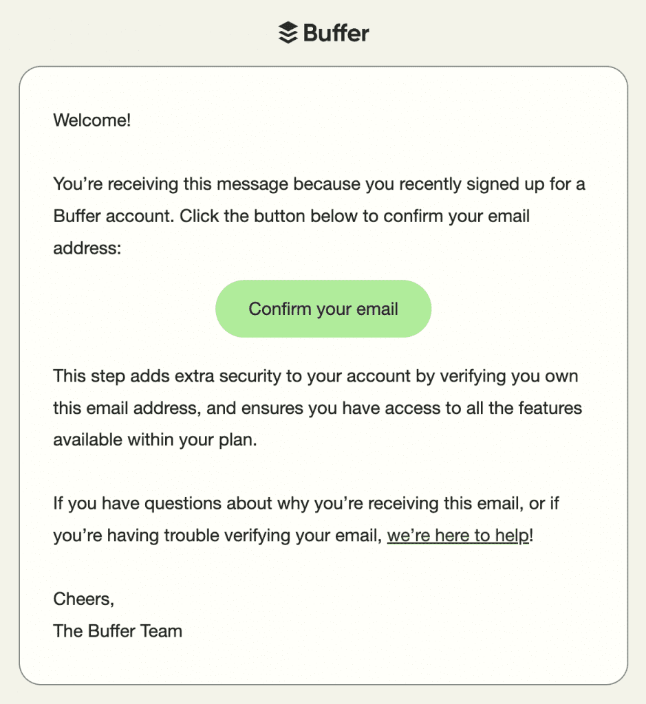 Double opt-in email verification example