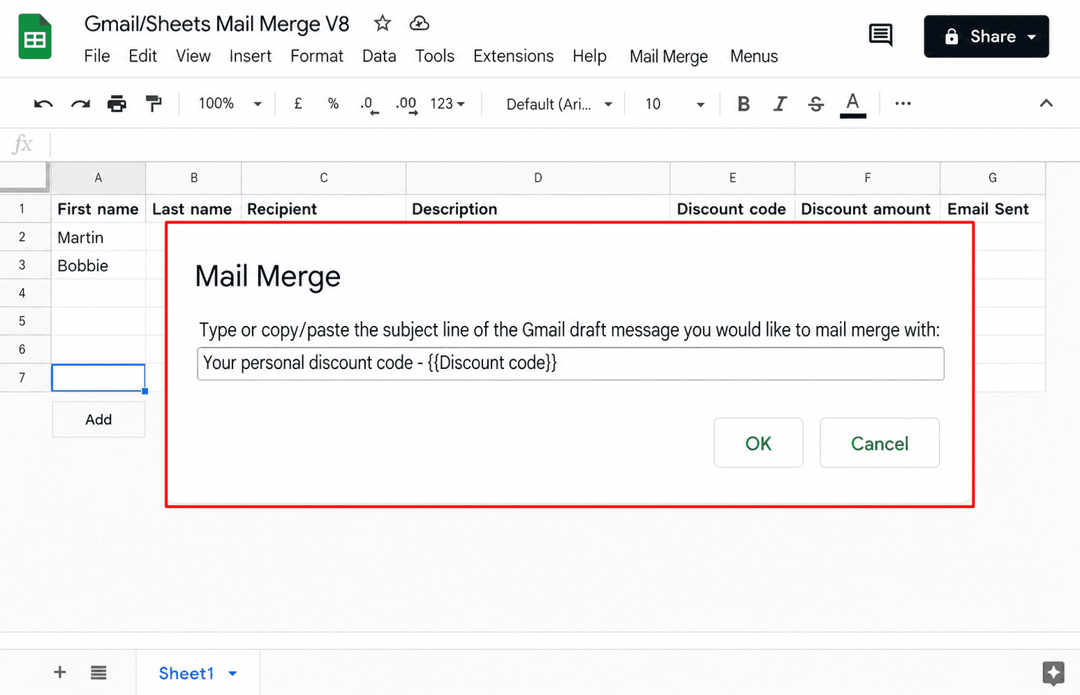 How to automate emails in Gmail with Mail Merge and Google Apps Script