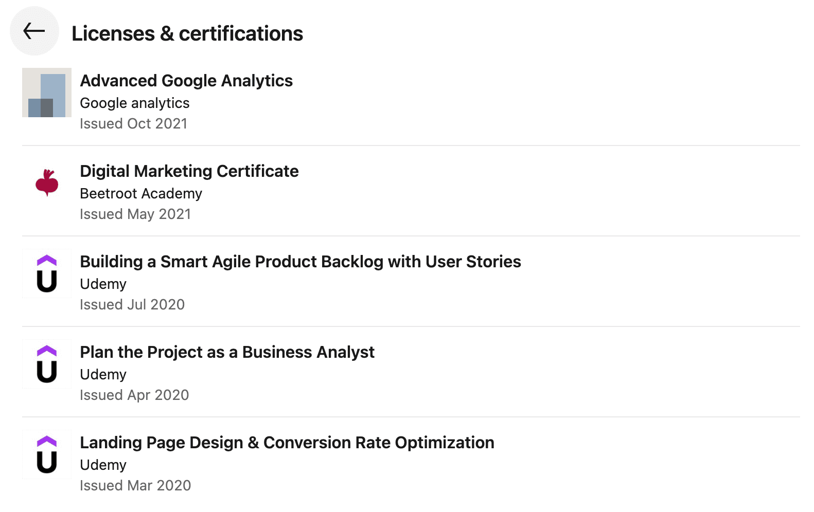 Ajouter des certifications à un portfolio sur LinkedIn