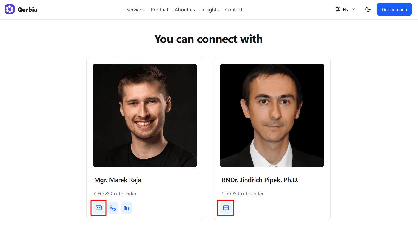 How to find email addresses of decision makers on company sites - Team section