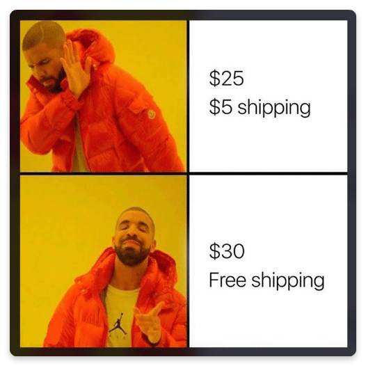 free shipping drake meme