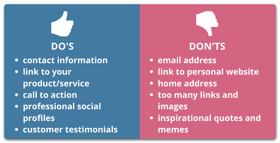 Do's and don'ts for cold email