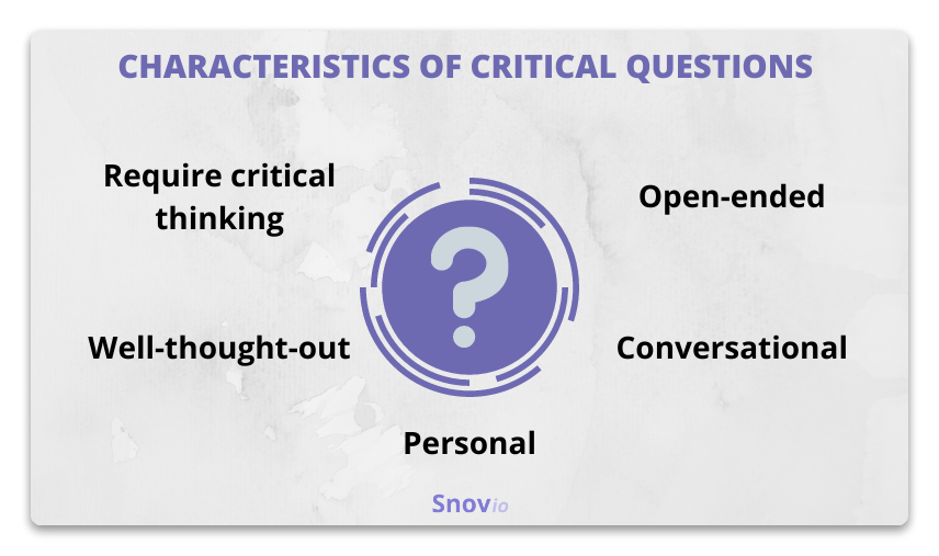 Characteristics of critical questions