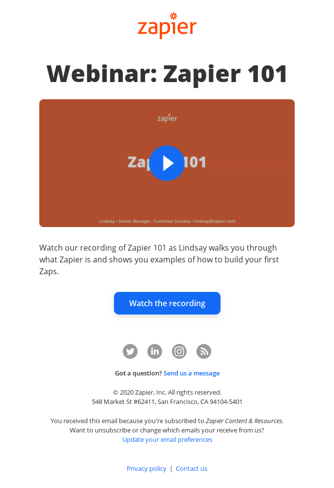 email campaign example