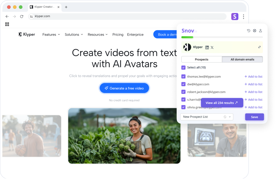 Estensione Chrome<br> Trova E-mail