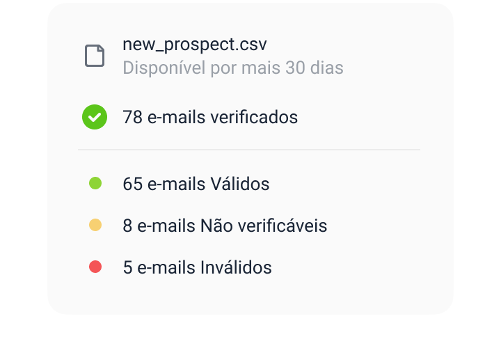 Verifique endereços de e-mail em massa