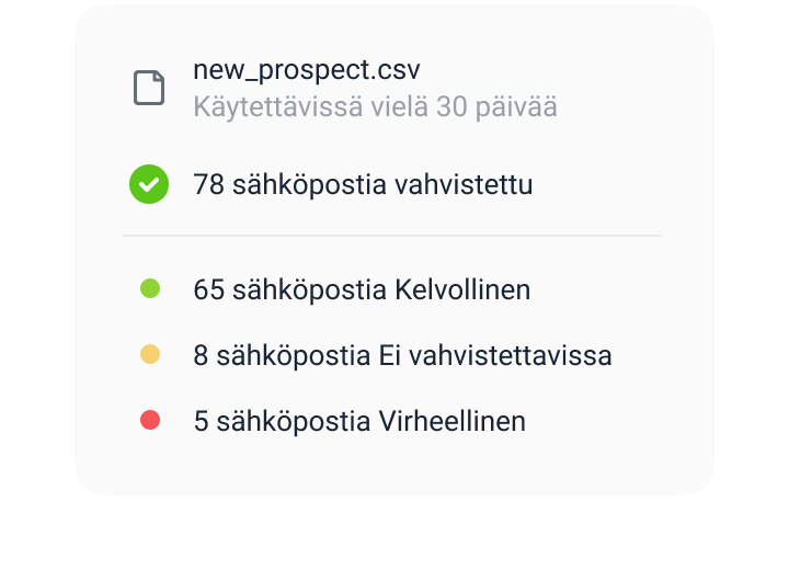 Tarkista sähköpostiosoitteita suuremmassa mittakaavassa
