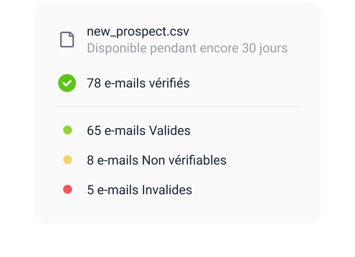 Vérifiez les adresses mails en masse