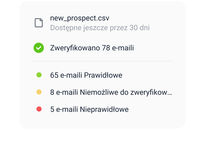 Weryfikuj adresy e-mail w trybie masowym