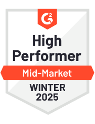 Award: High performer Mid market winter 2025