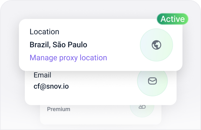 Dedicated proxy per account