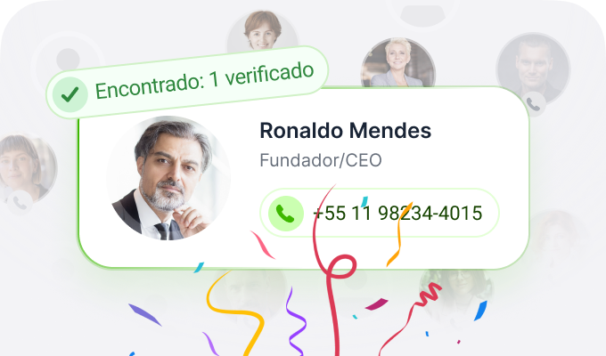 Obtenha números de telefone verificados