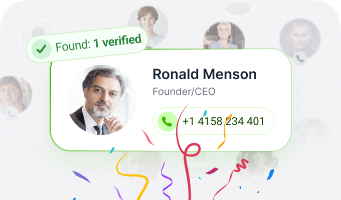 Get verified phone numbers