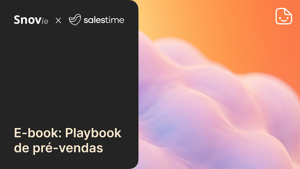 Capa do e-book Playbook de pré-vendas da Snov.io