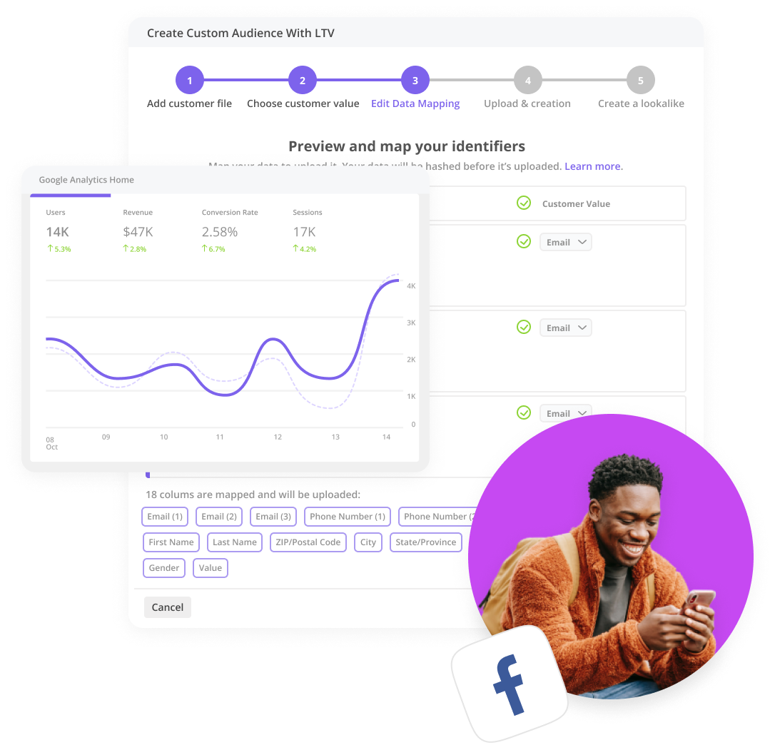 Colete públicos de marketing