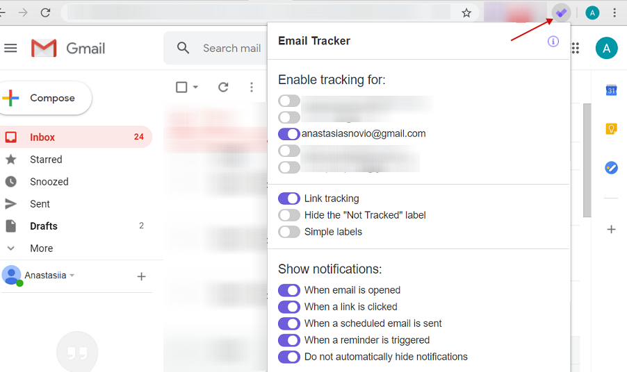 track outgoing emails