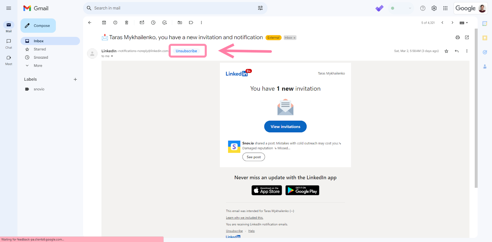 List-Unsubscribe in Gmail