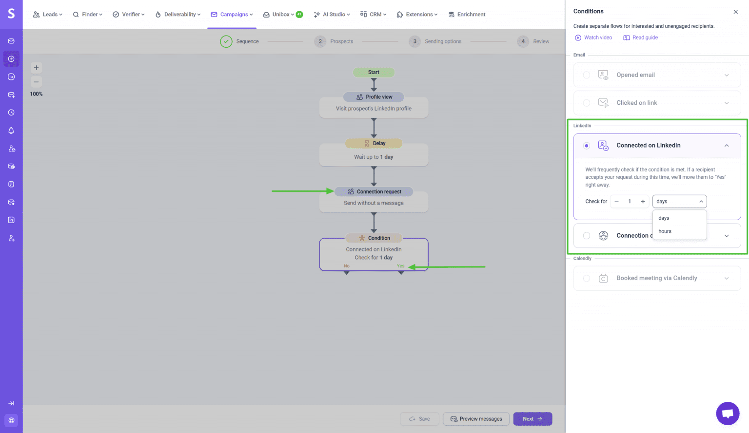 Snov.io - How to launch a LinkedIn automation sequence