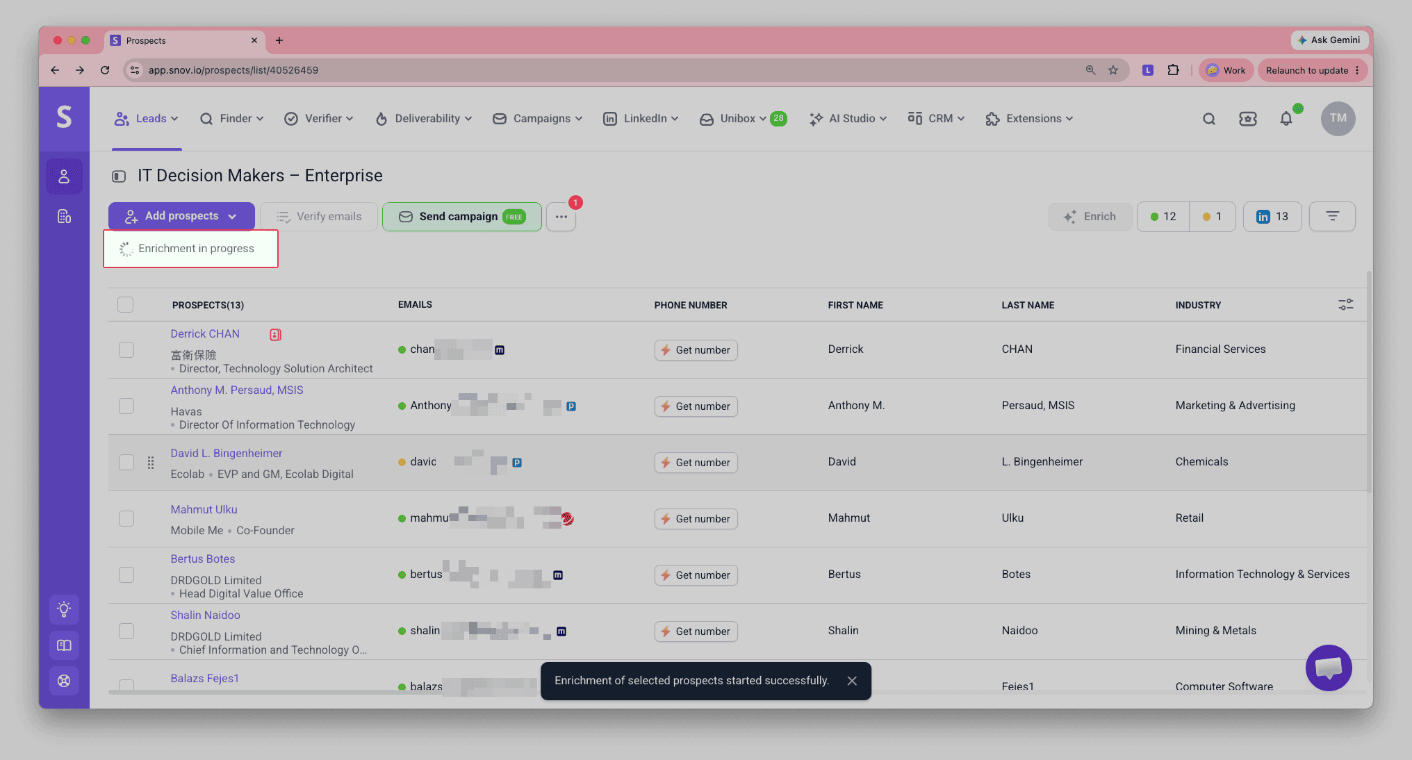 Snov.io - How to enrich prospects with web data using AI