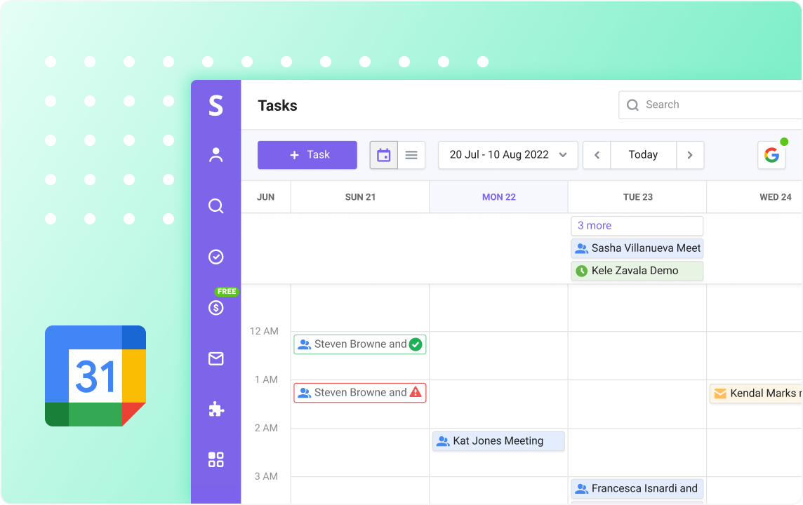 Manage your tasks in a cohesive calendar to improve your daily workflow and organize your workload for maximum productivity.